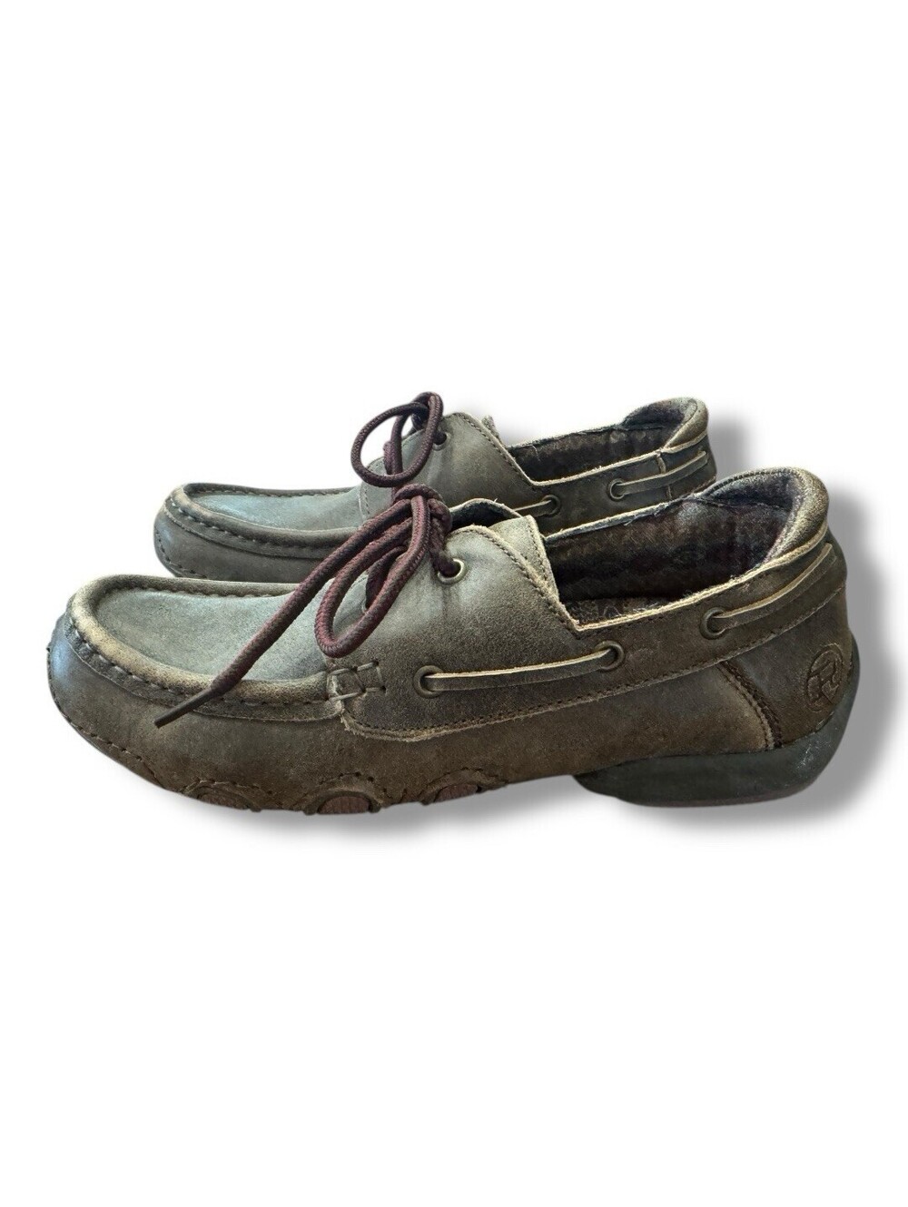 Roper Bomber Leather Casual Lace Up Comfort Shoe Driving Moccasin Women’s 6.5